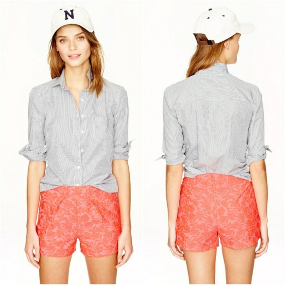 J Crew neon pink/orange shorts 8